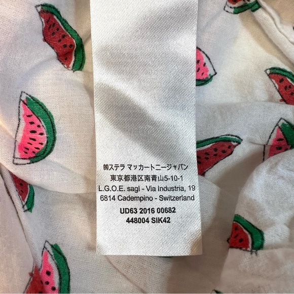 Stella Mccartney Kids Stella Watermelon Print Cotton Romper Size 9 months - Picture 11 of 11